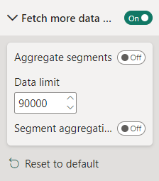 Aggregaate segmetns settings