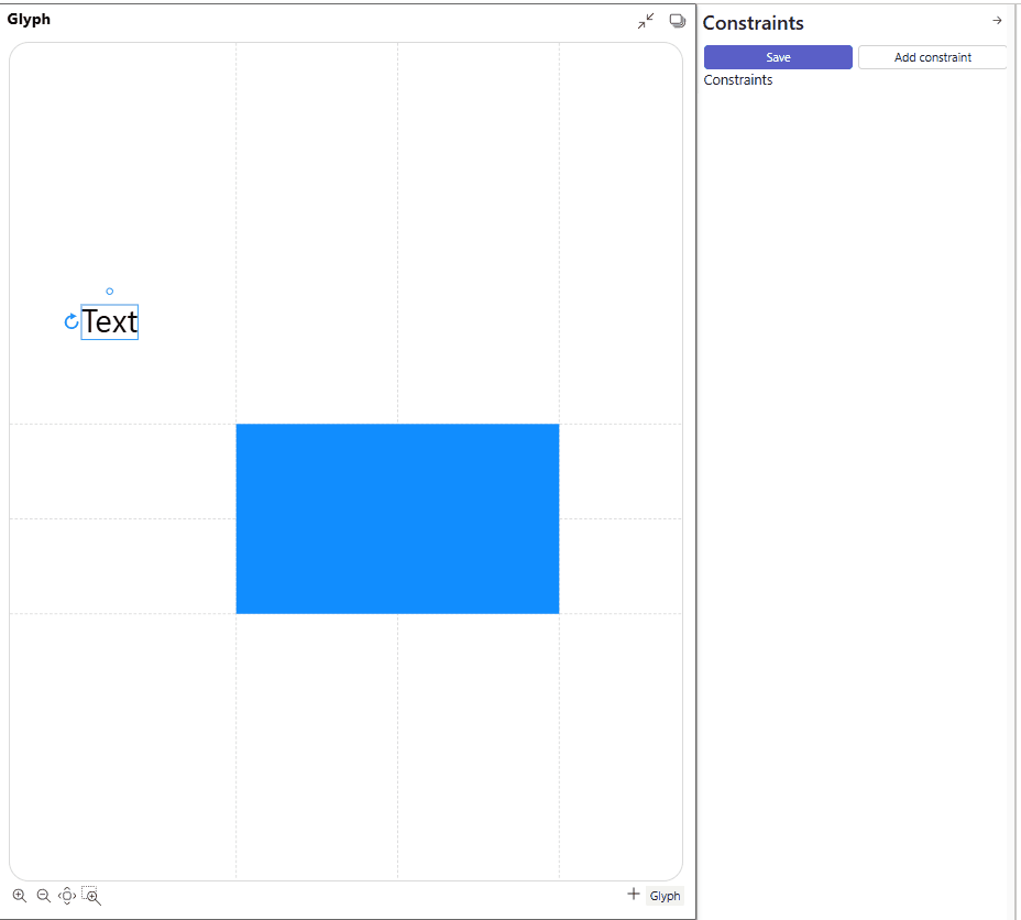 Binding text mark to center of rectangle