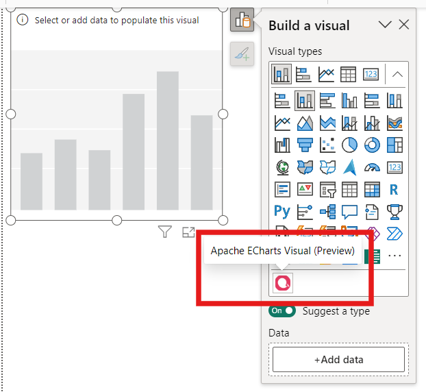 Creating instance of the visual